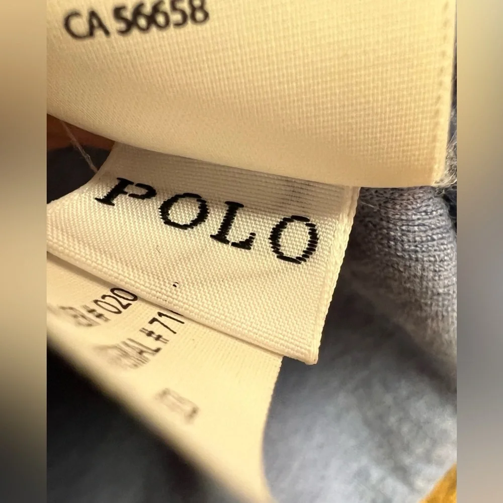 Polo by Ralph Lauren Blue Double‎ Knit Full Zip-Up Hooded Sweatshirt-Large